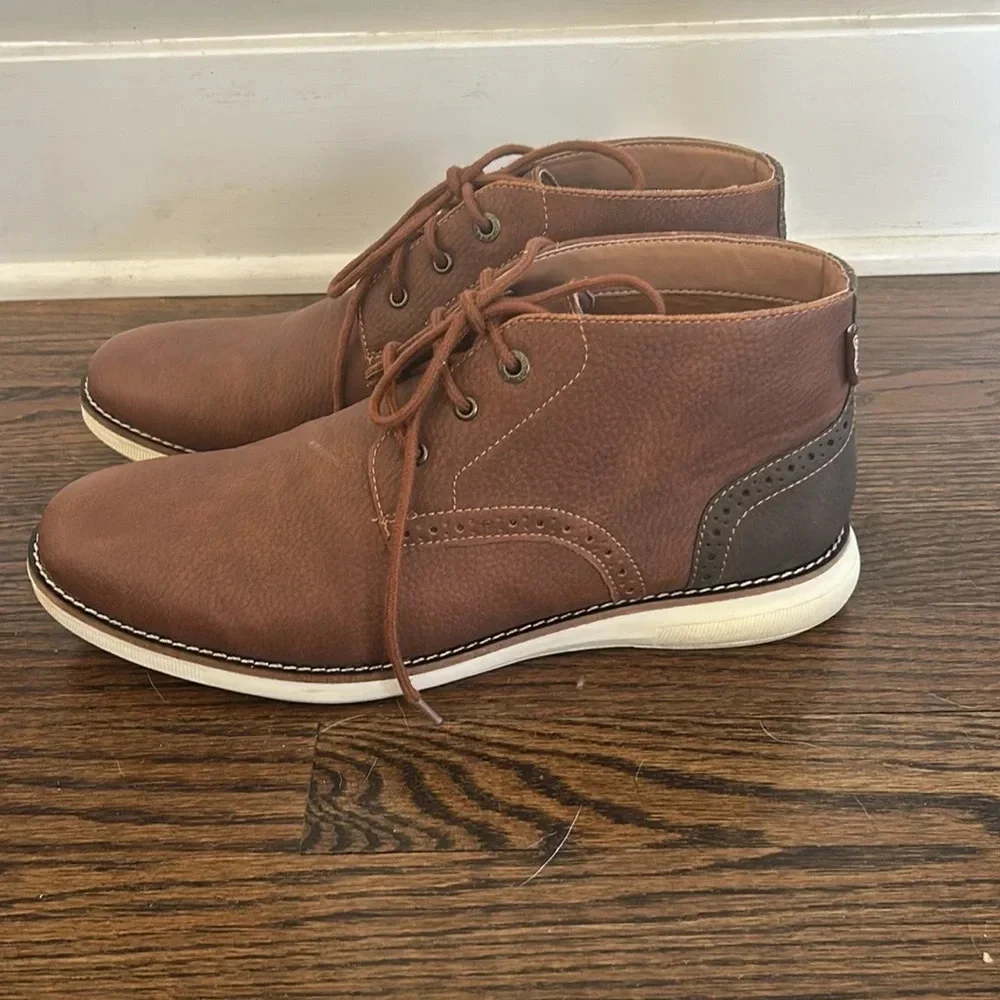 Bass Benson Chukka Boot Leather Shoe Size 11 brown lace up